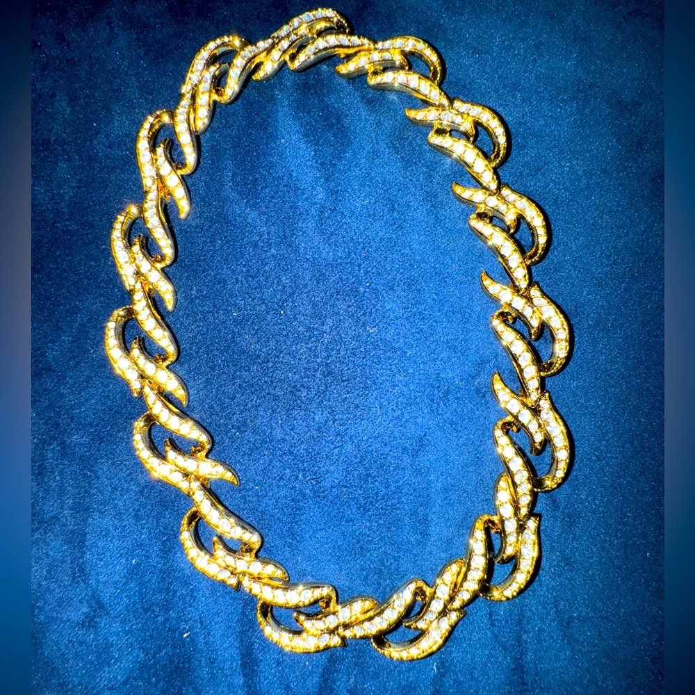 Vintage Elizabeth Taylor For Avon Heavy Rhinestone Necklace (A2928)